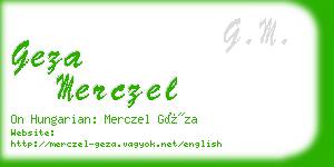 geza merczel business card